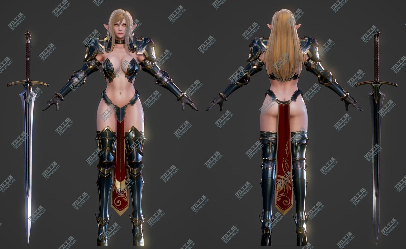 images/goods_img/2021040163/Elf Swordmaster - Game Ready 3D model/3.jpg
